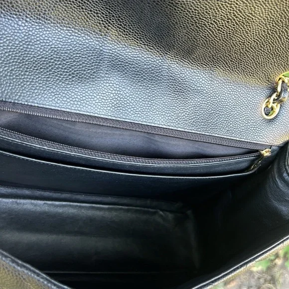 💎✨ JUMBO ✨💎 CAVIAR CHANEL FLAP QUILTED - Picture 5 of 12